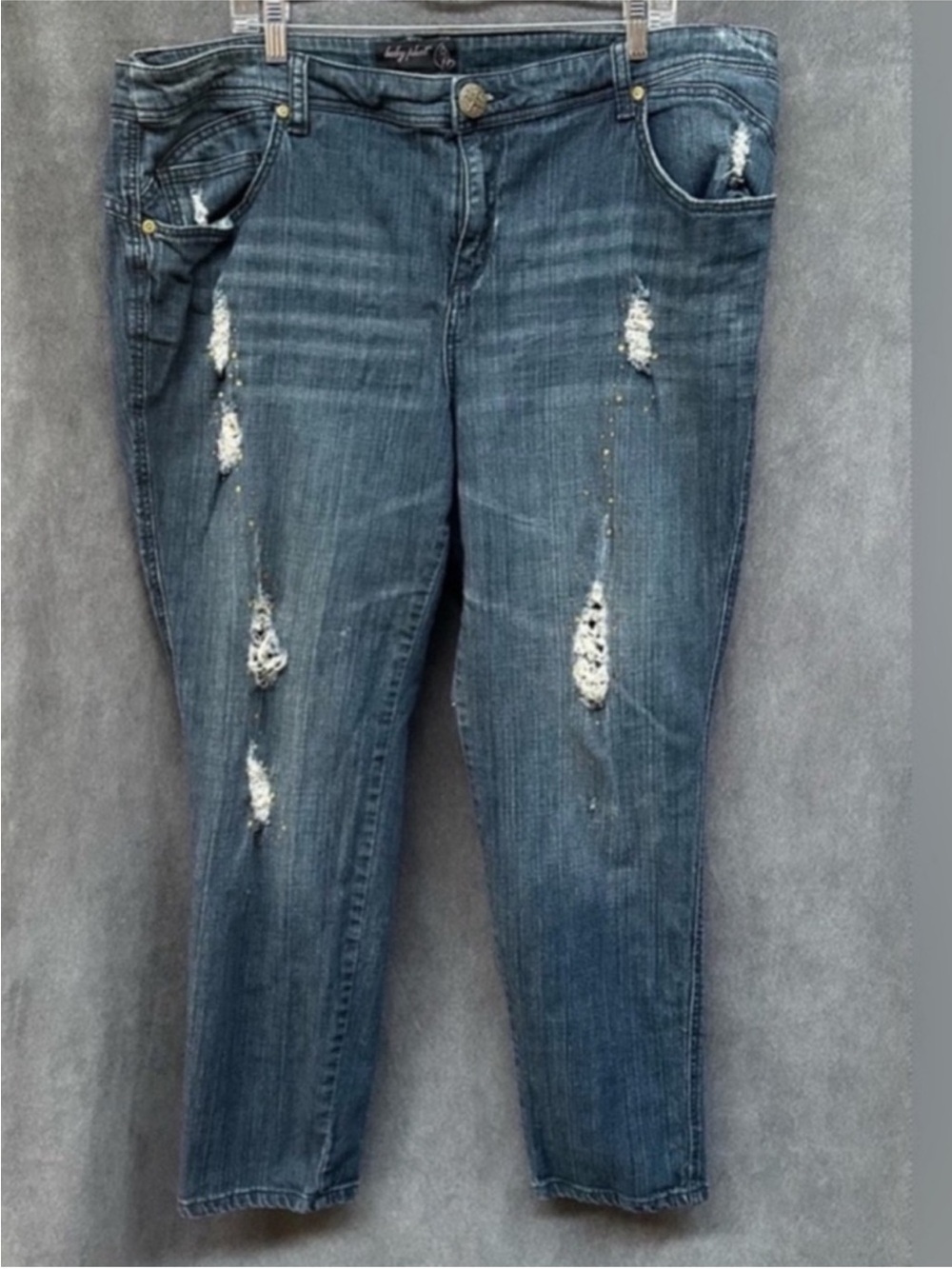 Baby phat distressed jeans plus size 22